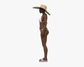 African-American Woman in Bikini 3D модель
