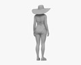 African-American Woman in Bikini Modelo 3d