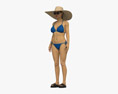 Middle Eastern Woman in Bikini 3D 모델 