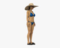 Middle Eastern Woman in Bikini 3D 모델 