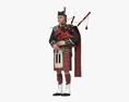 Traditional Scottish Bagpipe Player 3d model