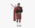 Traditional Scottish Bagpipe Player 3D模型