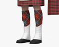 Traditional Scottish Bagpipe Player Modelo 3d