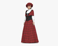 Traditional Scottish Highland Dress 3D модель