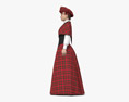 Traditional Scottish Highland Dress 3d model
