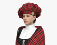 Traditional Scottish Highland Dress 3D 모델 