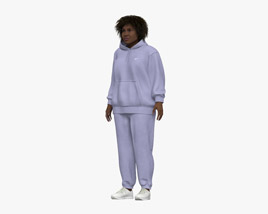 African-American Woman in Tracksuit 3D модель