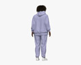 African-American Woman in Tracksuit Modello 3D
