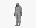 African-American Woman in Tracksuit Modelo 3D