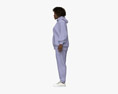 African-American Woman in Tracksuit Modèle 3d