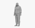 African-American Woman in Tracksuit 3d model