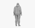 African-American Woman in Tracksuit 3D 모델 