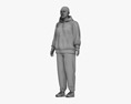 Asian Woman in Tracksuit 3Dモデル