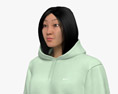 Asian Woman in Tracksuit 3D模型