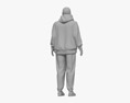 Asian Woman in Tracksuit Modello 3D