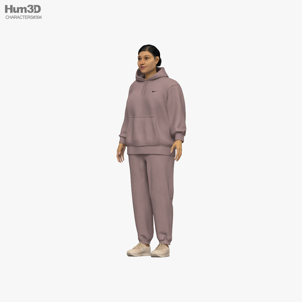 Middle Eastern Woman in Tracksuit Modèle 3D