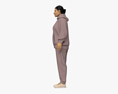 Middle Eastern Woman in Tracksuit 3Dモデル