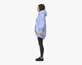 Woman in Oversize Hoodie 3Dモデル