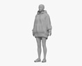 Woman in Oversize Hoodie 3D модель