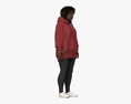 African-American Woman in Oversize Hoodie Modèle 3d