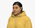 Middle Eastern Woman in Oversize Hoodie 3d model
