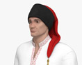 Man in Traditional Ukrainian Clothes 3d model