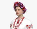 Woman in Traditional Ukrainian Clothes 3d model