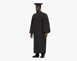 African-American Graduate Student Modelo 3d