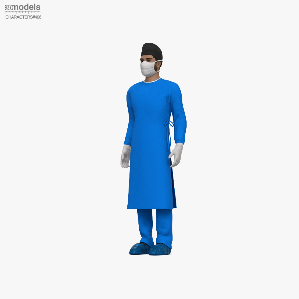Middle Eastern Surgeon 3D model