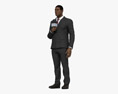 African-American TV reporter 3D-Modell
