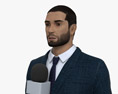 Middle Eastern TV reporter 3D-Modell