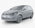 Chery A13 (Fulwin 2) hatchback 2014 3d model clay render