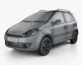 Chery A1 (J1) with HQ interior 2014 3d model wire render
