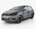 Chery A13 (Fulwin 2) Mk2 hatchback 2015 3d model wire render