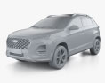 Chery Tiggo 2 Pro 2024 3D-Modell clay render