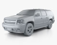 Chevrolet Suburban 2010 3D模型 clay render