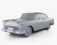 Chevrolet Bel Air hardtop 1956 3d model clay render