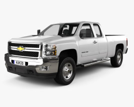Chevrolet Silverado HD Extended Cab Standard bed 2022 3D 모델 