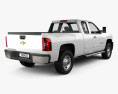 Chevrolet Silverado HD Extended Cab Standard bed 2011 3d model back view