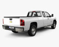 Chevrolet Silverado HD Extended Cab Long bed 2013 3d model back view