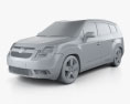 Chevrolet Orlando 2014 3d model clay render