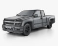 Chevrolet Colorado Extended Cab 2014 3D 모델  wire render