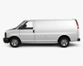 Chevrolet Express 패널 밴 2008 3D 모델  side view
