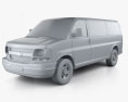 Chevrolet Express 패널 밴 2008 3D 모델  clay render