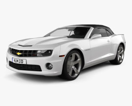 3D model of Chevrolet Camaro 2SS RS convertible 2014