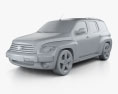Chevrolet HHR wagon 2011 3d model clay render