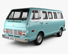 3D model of Chevrolet Sport Van 1968