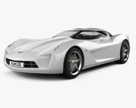 3D model of Chevrolet Stingray Concept 2009