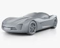 Chevrolet Stingray Concept 2009 3d model clay render