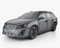 Chevrolet Cruze Wagon 2014 3D模型 wire render
